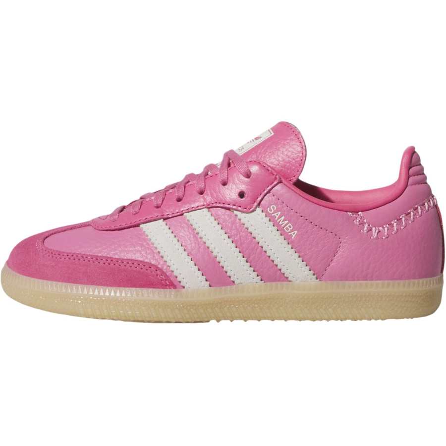 Adidas Originals Samba Slip Resistant Abrasion Resistant Low top Kids' Skateboarding Shoes Pink Teenagers