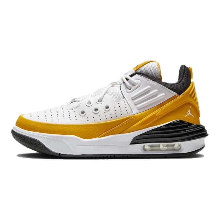 Jordan Jordan Max Aura 5 Low top Basketball Shoes Yellow Black White Unisex