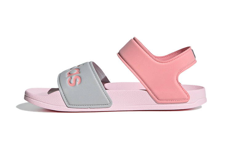 Adidas Adidas Adilette Sandal K Synthetic Leather Slip Resistant Abrasion Resistant Children's Sandals Pink Gray Kids'