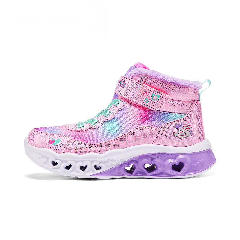 Skechers Kids Synthetic Leather Slip Resistant Abrasion Resistant Slip Resistant Abrasion Resistant Kids' Boots Pink