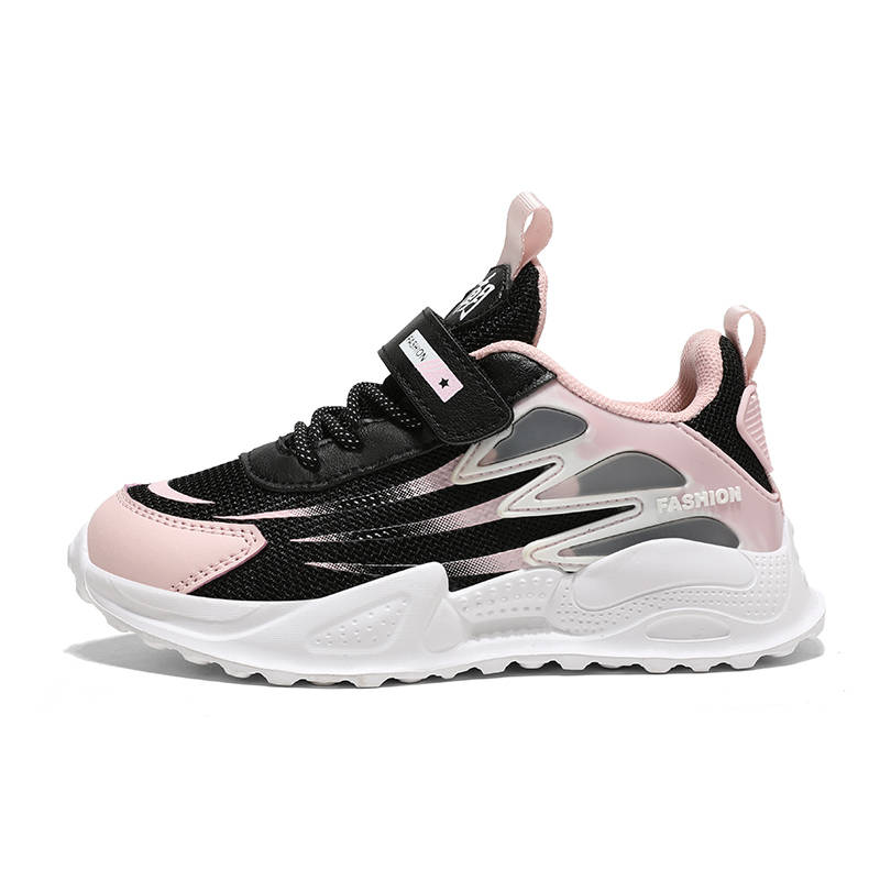 SHIBU Mesh Casual Shoes Black Pink Kids'