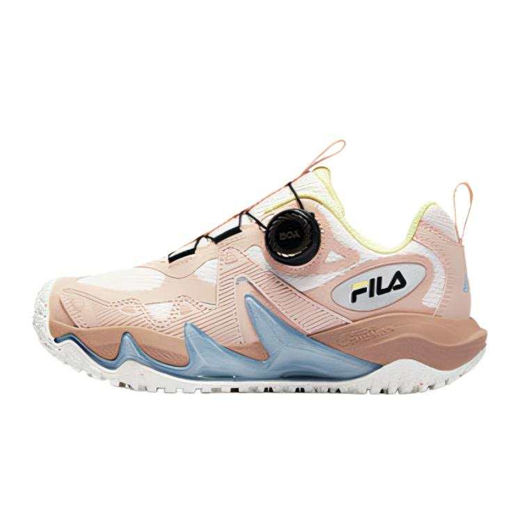 FILA KIDS BOA Fabric Slip Resistant Anti Kick Low top Kids' Outdoor Shoes Light Lilac Smoke Rose Pink Kids'