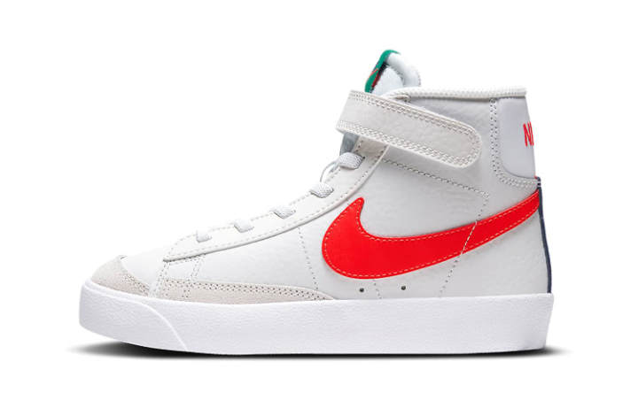 Nike Nike Blazer Mid top Kids' Skateboarding Shoes Beige White Red Children Aged 3 7 Years Old