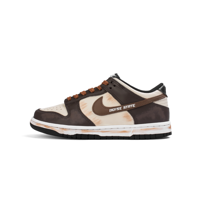 Nike Nike Dunk Mist Island Listening To The Wind Leather Slip Resistant Cushioning Low top Kids' Skateboarding Shoes Brown