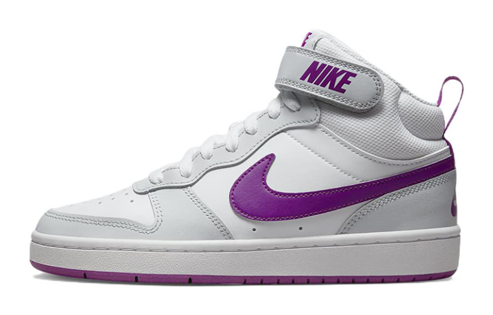 Nike Nike Court Borough Mid 2 GS 'Pure Platinum Vivid Purple'