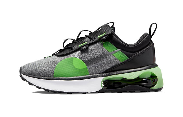 Nike Nike Air Max 2021 Mesh Recyclable Material Running Shoes Black Green Children Aged 3 7 Years Old