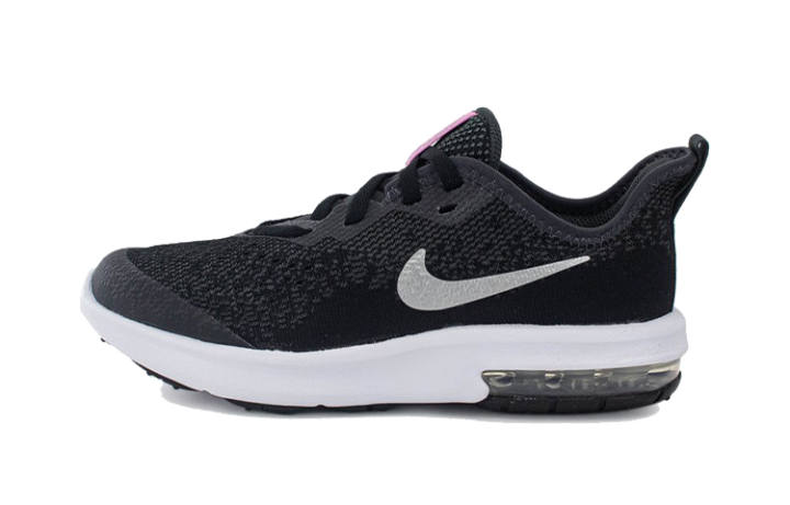 Nike Nike Air Max Sequent 4 Kids Lifestyle Shoes Black White Pink Children Aged 3 7 Years Old