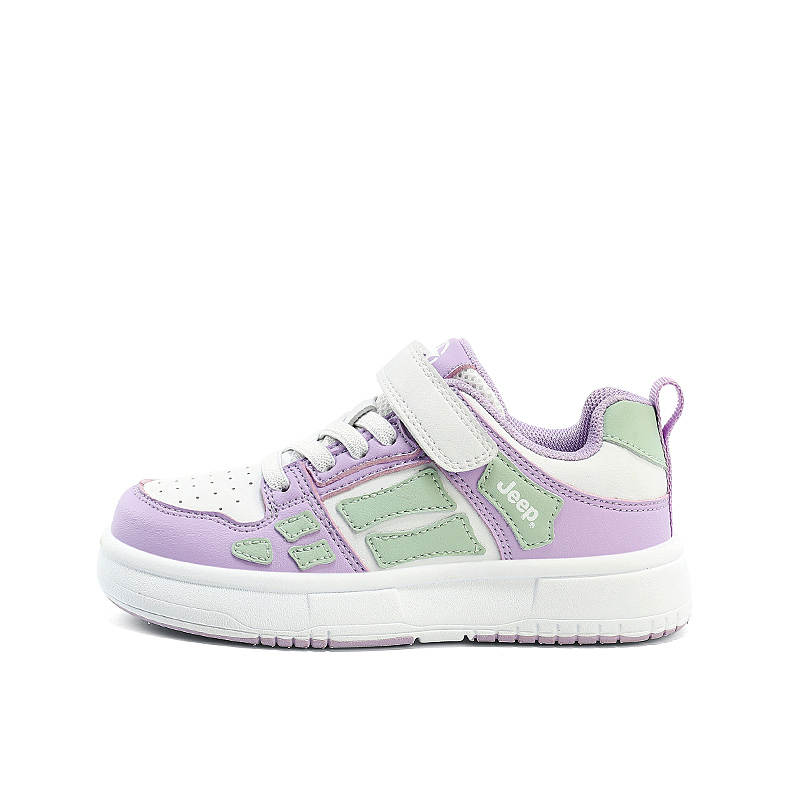Jeep Synthetic Leather, Textile Low top Kids' Skateboarding Shoes Purple Green Kids'