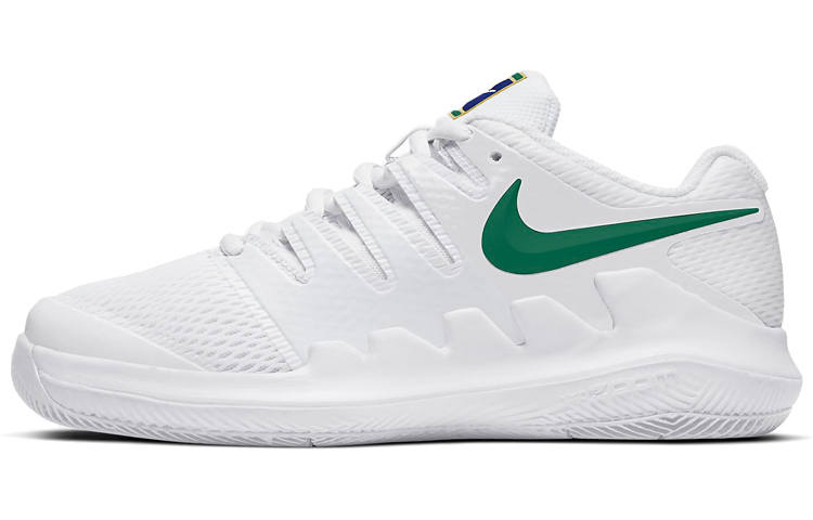 Nike Nike Air Zoom Vapor X Slip Resistant Abrasion Resistant Kids' Training Shoes White Green Kids'