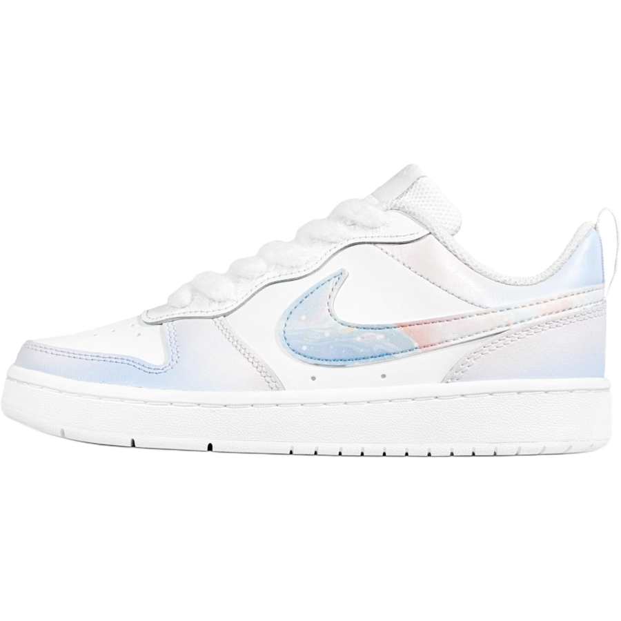 Nike Nike Court Borough Sparkling Galaxy Low top Kids' Skateboarding Shoes Pink White Teenagers