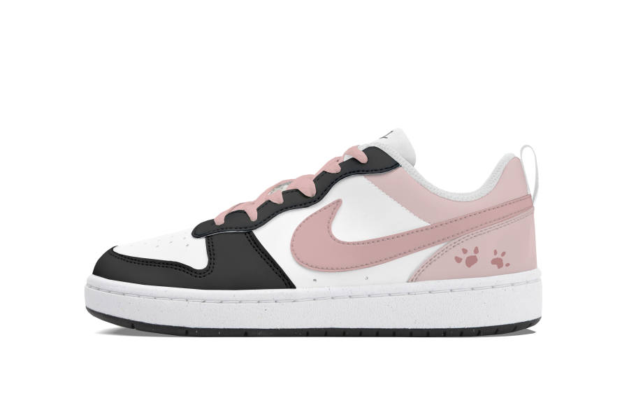 Nike Nike Court Borough Cute Meowth Low top Kids' Skateboarding Shoes Pink Teenagers
