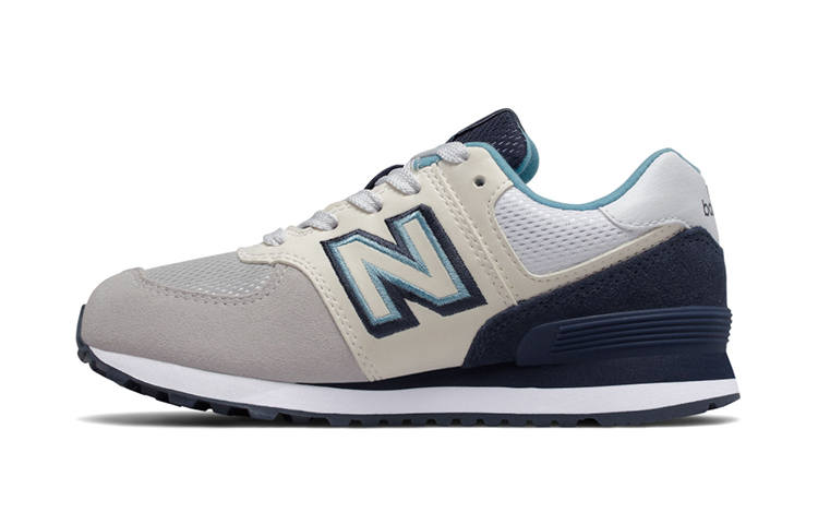 New Balance New Balance NB 574 Shadow Logo Pack Cushioning Kids Lifestyle Shoes Gray Blue Children Aged 3 7 Years Old