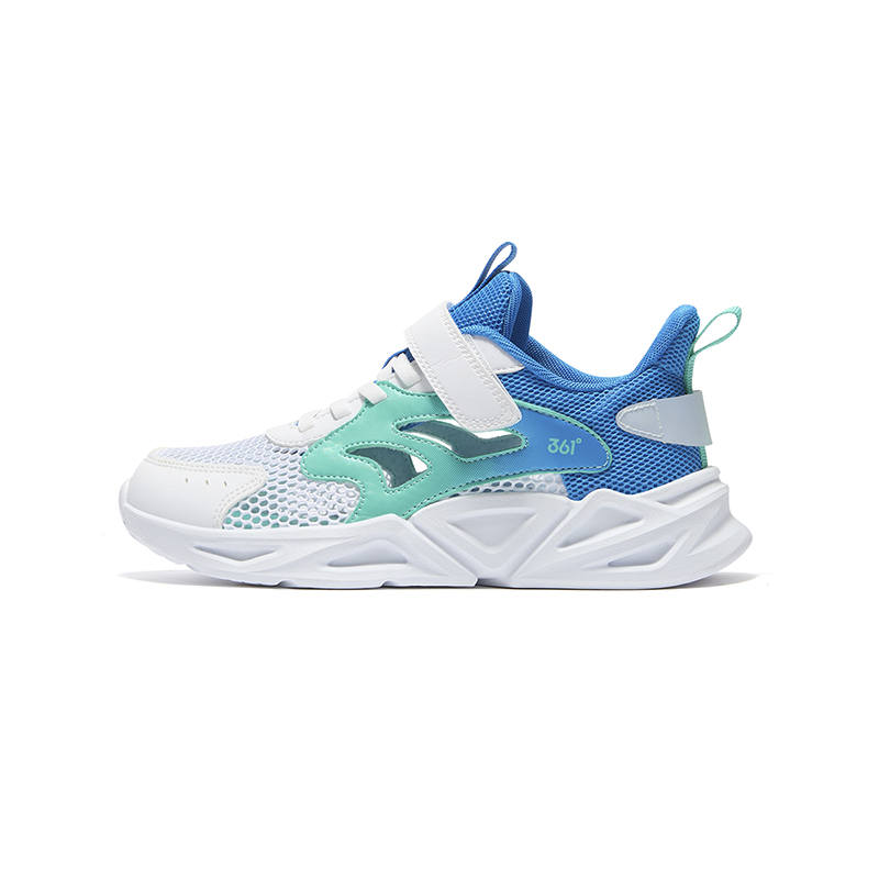 361°KIDS Driving Wind 1.0 Running Shoes White Blue Green Unisex
