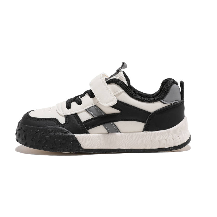 BIG WASP Synthetic Leather Skateboard Shoes Beige Black Kids'