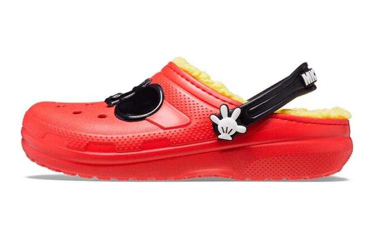 Crocs Classic Disney Mickey Slip Resistant Abrasion Resistant Children's Sandals Red Black Kids'