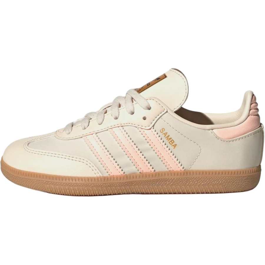 Adidas Originals Leather Slip Resistant Abrasion Resistant Low top Kids' Skateboarding Shoes Beige Kids'