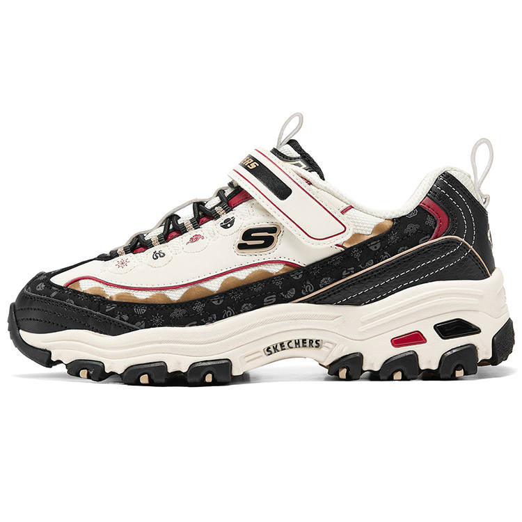 Skechers Synthetic Leather Abrasion Resistant Low top Casual Shoes Black White