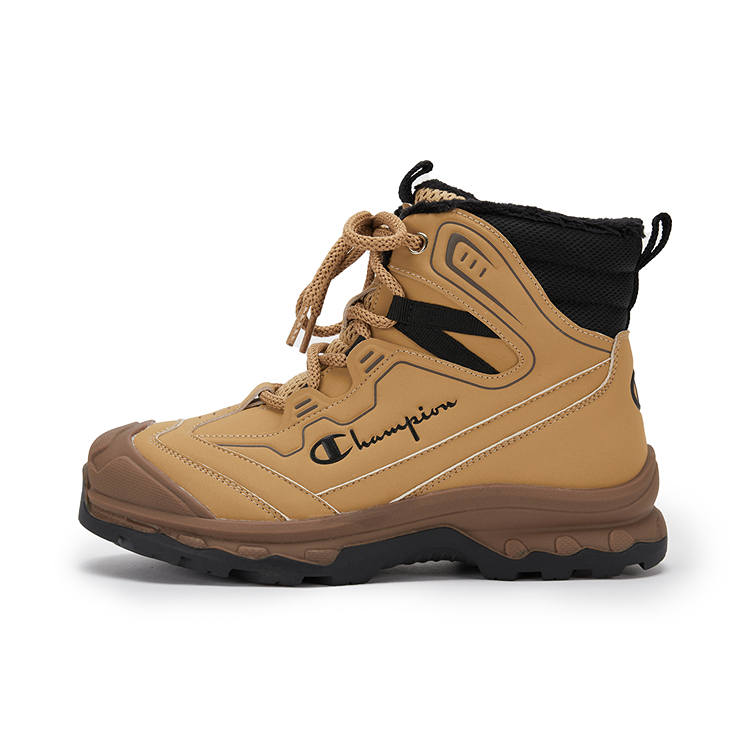Champion Kids Trendy Vintage Fashion Fleece Lined Thermal High top Kids' Boots Yellow Brown Kids'