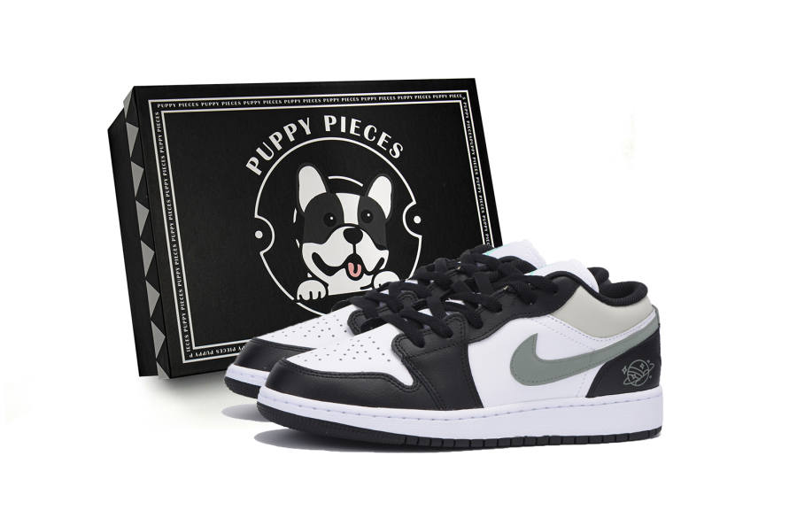 Jordan Jordan Air Jordan 1 Slip Resistant Low top Children's Basketball Shoes Black Teenagers