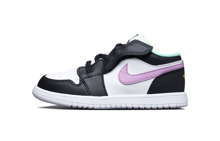 Jordan Jordan Air Jordan 1 Low top Toddler Shoes White Black Purple Infant And Toddler