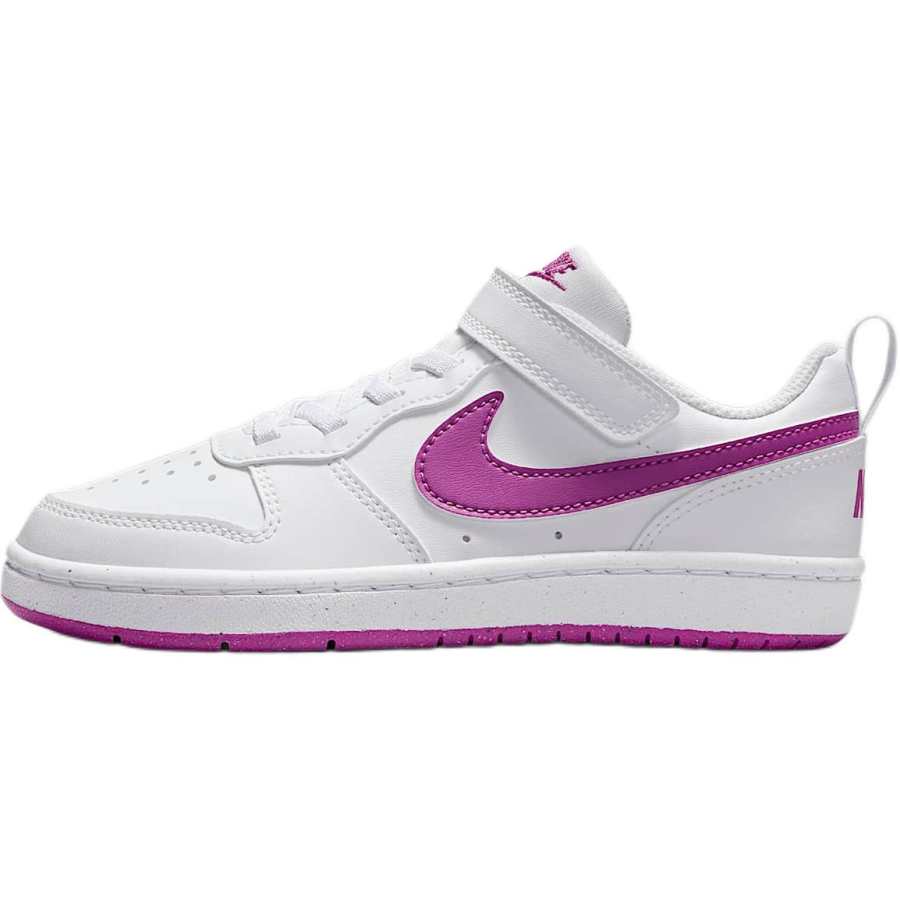 Nike Nike Court Borough Slip Resistant Abrasion Resistant Low top Kids' Skateboarding Shoes White/Hot Fuchsia Kids'