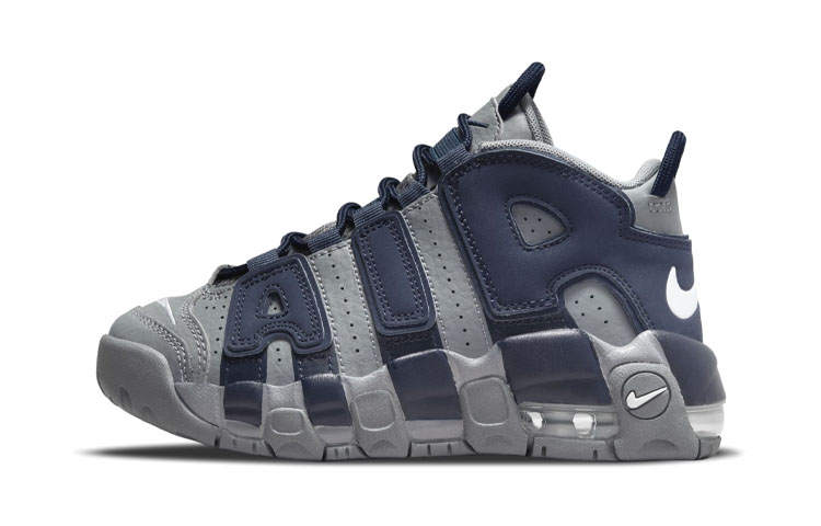 Nike Nike Air More Uptempo High top Children's Basketball Shoes Gray Blue Children Aged 3 7 Years Old