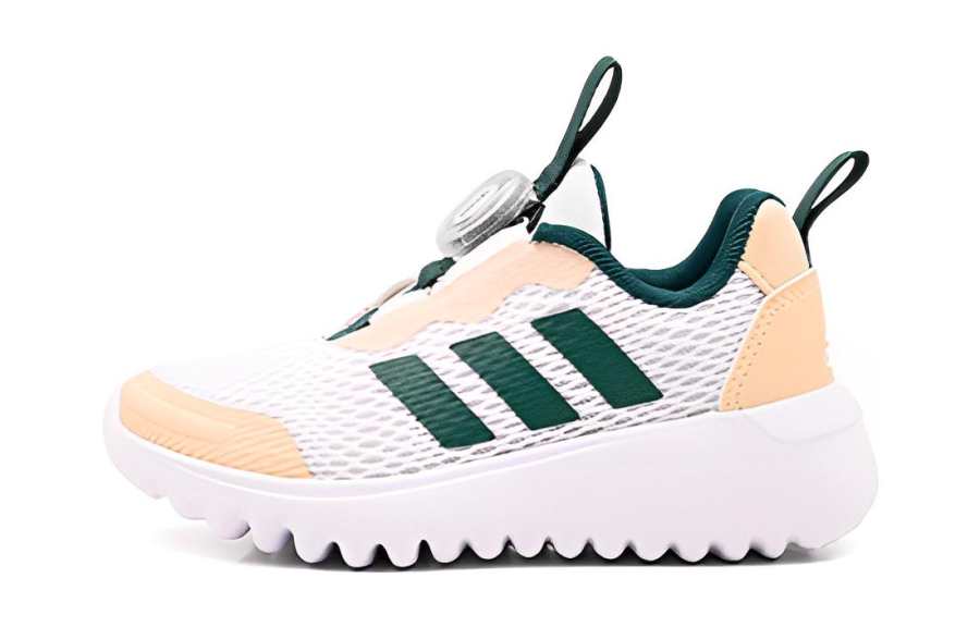 Adidas Adidas ActiveFlex BOA 3.0 Abrasion Resistant Breathable Low top Kids' Running Shoes Beige White Green Kids'