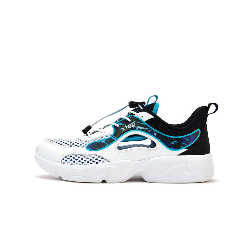 XTEP Slip Resistant Abrasion Resistant Low top Casual Shoes Xtep White Black Kids'