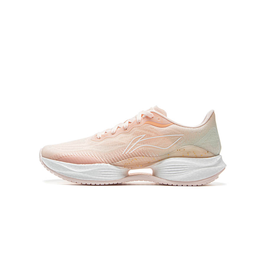 Li-Ning YOUNG Li Ning YOUNG Running Fabric Low top Running Shoes Light Bud Orange/Ice Cream Green Teenagers