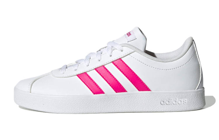 Adidas Neo VL Court 2.0 K Breathable Low top Kids' Skateboarding Shoes White Pink Kids'