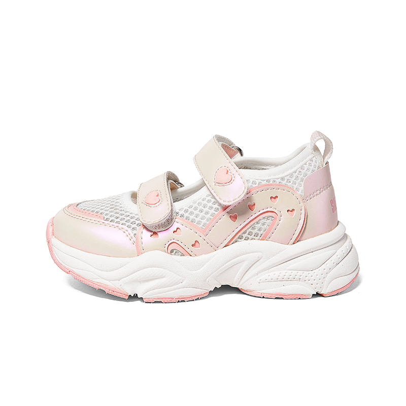 Snoffy Synthetic Leather, Textile Rebound And Breathable Casual Shoes Pearl White Kids'