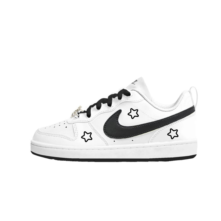 Nike Nike Court Borough Starry Shoes, Starry Sky Cushioning, Wear Resistant Low top Kids' Skateboarding Shoes Black Unisex