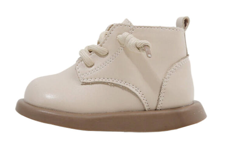 MAIBUXIONG Microfiber Leather Low top Toddler Shoes Ecru Infant And Toddler