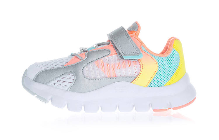 Li-Ning YOUNG Li Ning YOUNG Abrasion Resistant Kids Lifestyle Shoes White Silver Children Aged 3 7 Years Old