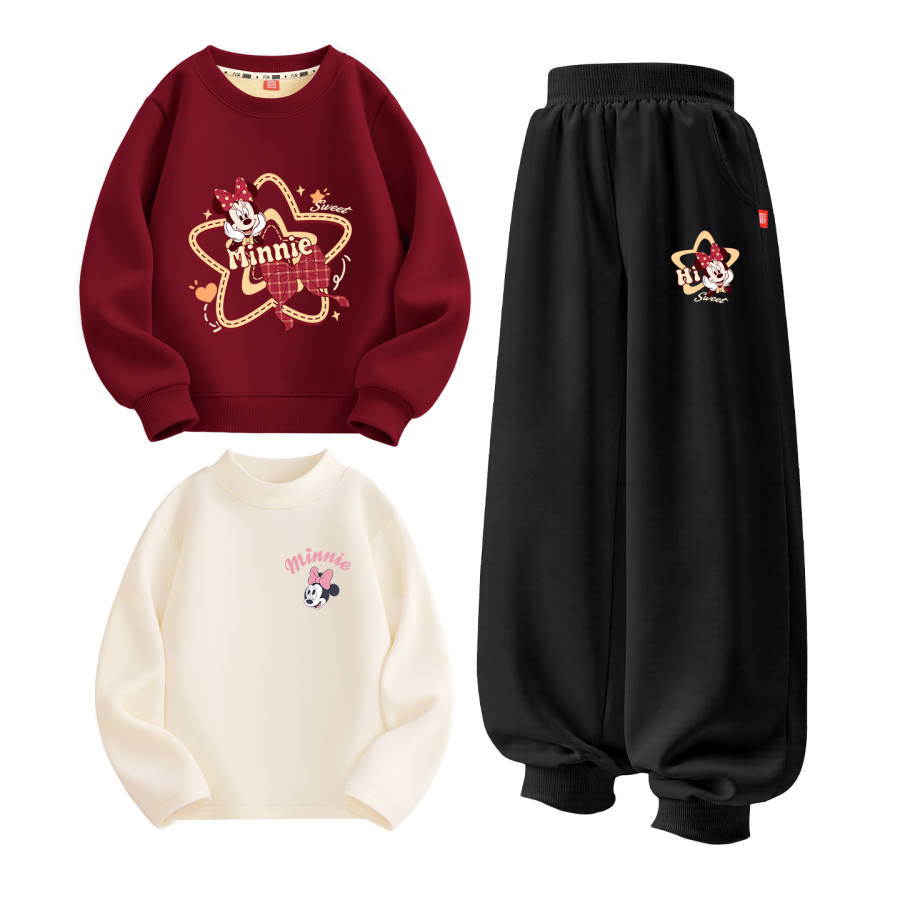 Disney Kids Casual Sportswear Crew Neck Thickened
