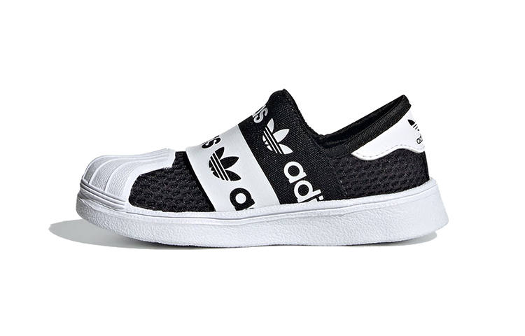 Adidas Originals Abrasion Resistant Low top Skateboard Shoes Black White Infant And Toddler