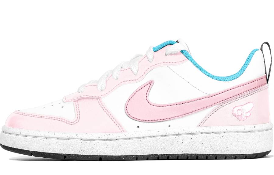 Nike Nike Court Borough Low Synthetic Leather Cushioning Abrasion Resistant Low top Kids' Skateboarding Shoes Light Pink