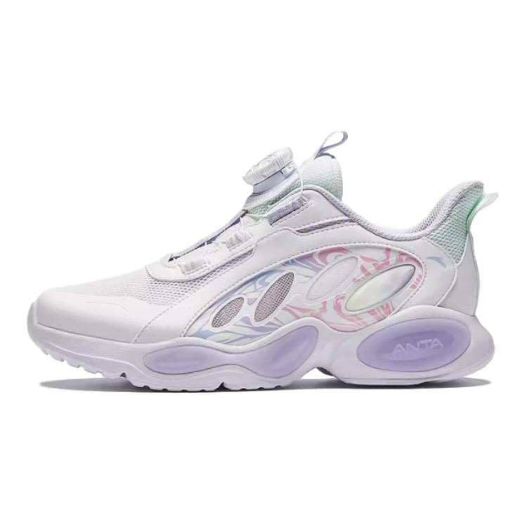 Antakids Lingyue Low top Running Shoes White Purple Teenagers
