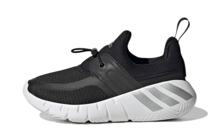 Adidas Adidas Rapidazen Slip on Slip Resistant And Breathable Low top Kids' Running Shoes Black White