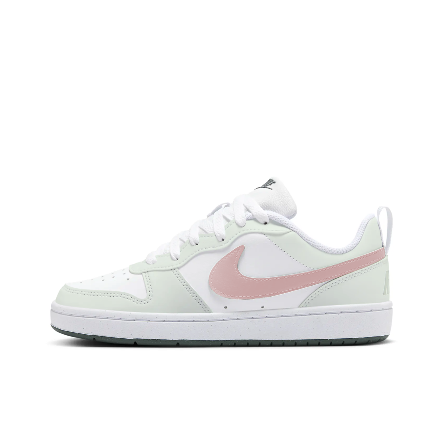 Nike Nike Court Borough Lightweight Shock Absorbers Low top Kids' Skateboarding Shoes White Green Pink Teenagers