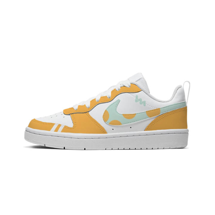 Nike Nike Court Borough Mandarin Wine Leather Slip Resistant Cushioning Abrasion Resistant