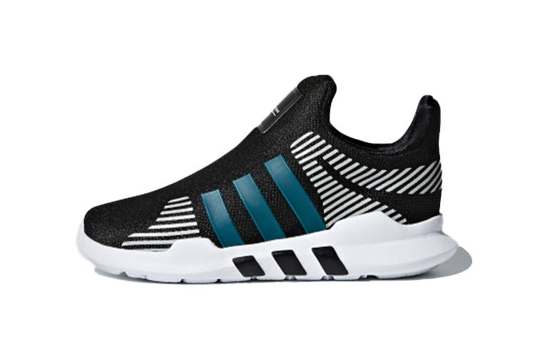 Adidas Originals EQT ADV 360 I Fabric Slip Resistant Abrasion Resistant Low top Toddler Shoes Black Green