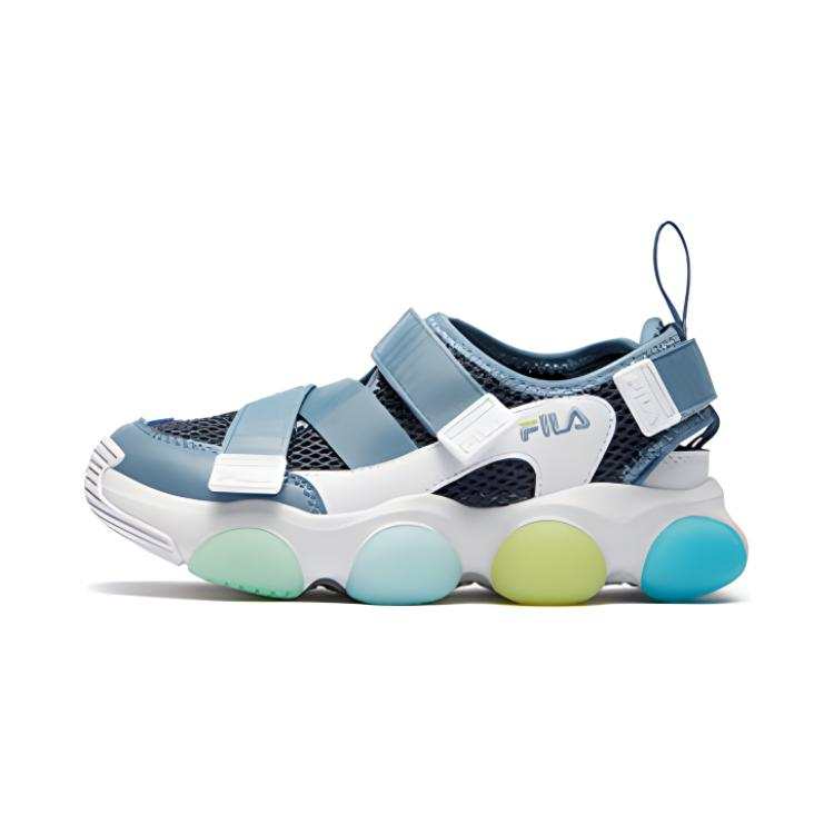 FILA KIDS Comfortable And Breathable Slip Resistant Abrasion Resistant Children's Sandals Blue Gray