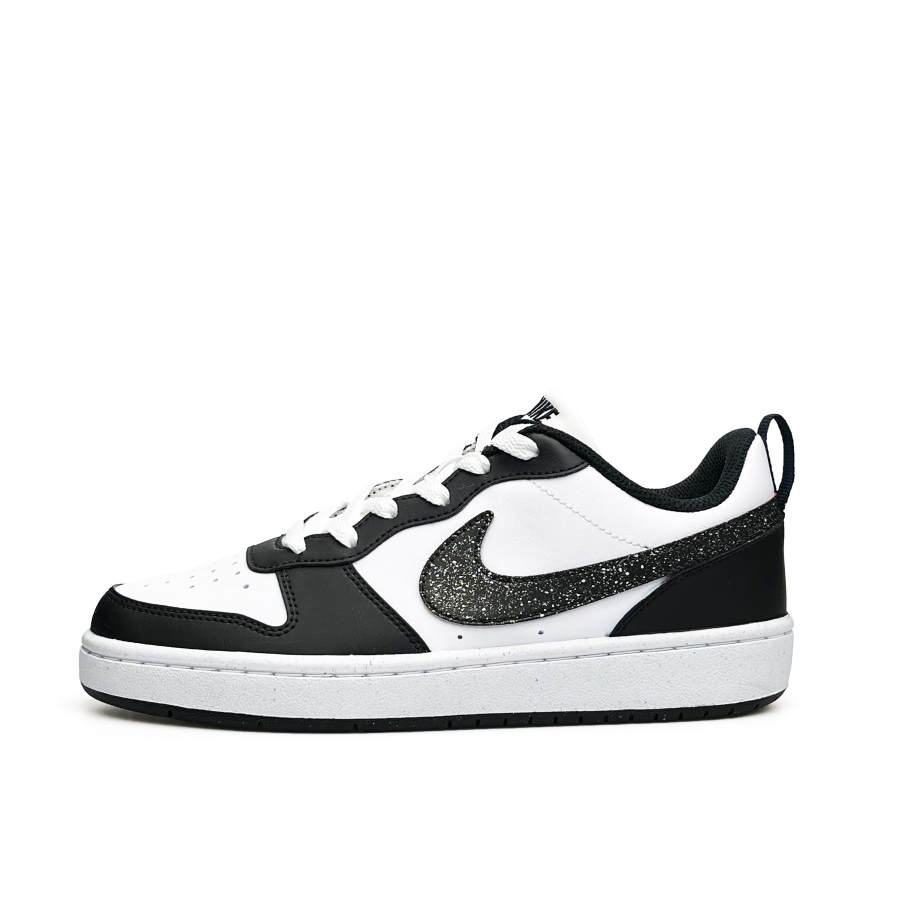 Nike Nike Court Borough Synthetic Leather Abrasion Resistant Low top Kids' Skateboarding Shoes White Teenagers
