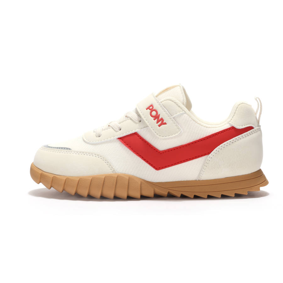 Pony RACER Breathable And Wear resistant Kids Lifestyle Shoes White Red Kids'