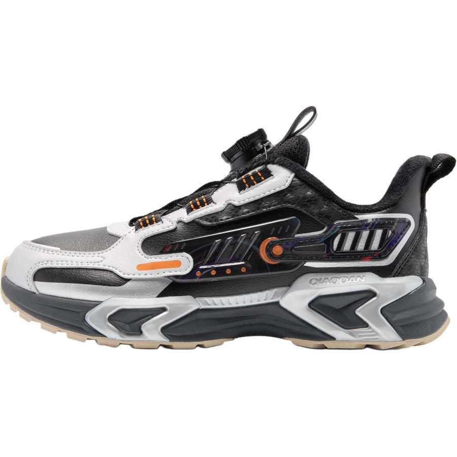 QIAODAN Fabric Comfortable Insulated Shoes Black Gray Teenagers