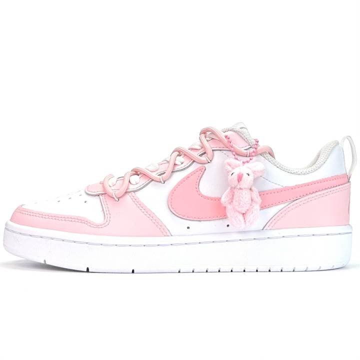 Nike Nike Court Borough Pink Bunny Slip Resistant Cushioning Abrasion Resistant Lightweight Cushioning