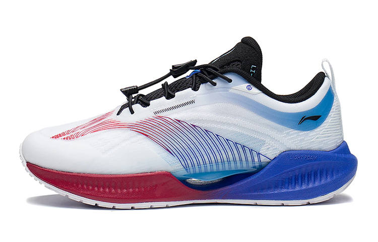 Li-Ning YOUNG Li Ning YOUNG Super Light 19 Synthetic Leather, Textile Low top Running Shoes White Blue Unisex