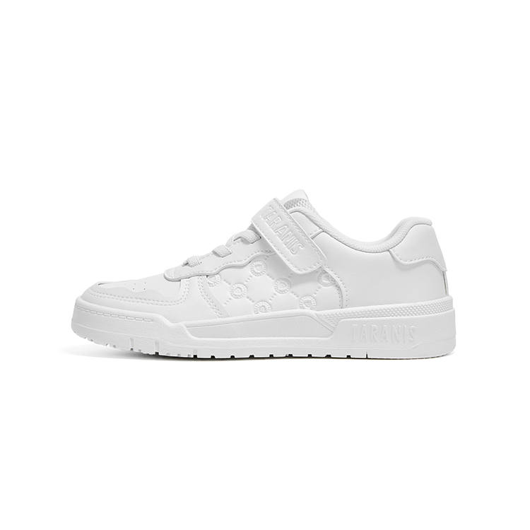TARANIS Slip Resistant, Abrasion Resistant, Breathable Low top Kids' Skateboarding Shoes Star White Teenagers
