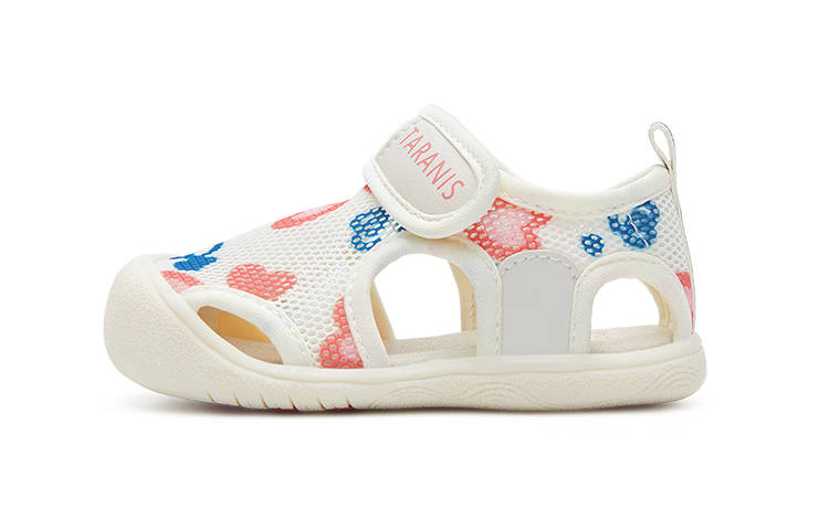 TARANIS Baby Closed Toe Sandal Low top Toddler Shoes Beige White Red Infant And Toddler